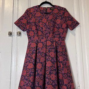 Juicy Couture Black Label Floral Jacquard Fit-and-Flare Dress